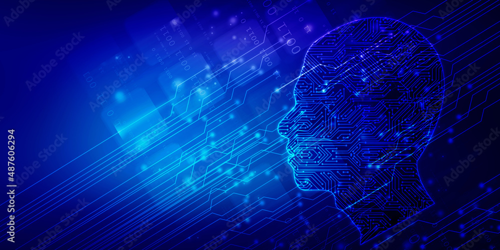 2d illustration digital Artificial mind concept 2d illustration digital Artificial mind concept
