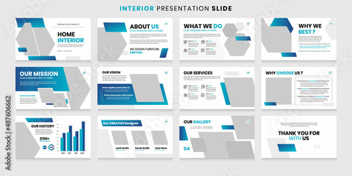 Home interior presentation template. Use for modern keynote presentation background, brochure design, website slider, landing page, annual report, company profile.