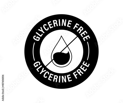 glycerine free vector stamp. black in color.