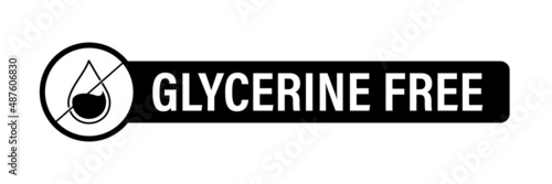 glycerine free vector icon. cosmetic product label abstract. photo