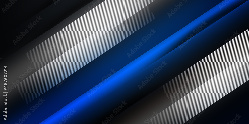 Abstract modern blue background with light stripes dynamic effect. Trendy gradients. Can be used for advertising, marketing, presentation, universal blue greeting card
