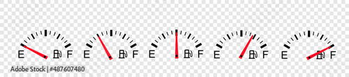 full fuel gauge icon set, vector illustration