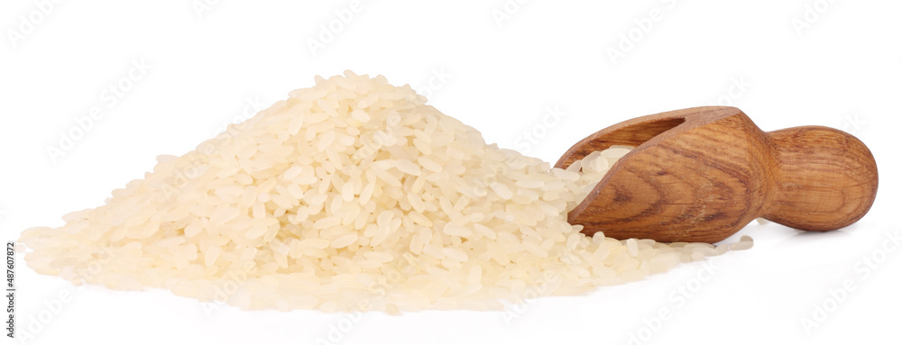 Fototapeta premium Rice isolated on white background.