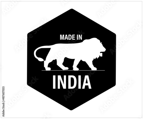 make in india abstract. made in india vector icon