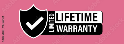 limited lifetime warranty vector icon. warranty abstract photo