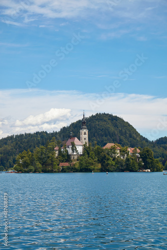 Lake Bled, popular tourist destination in Slovenia, Europe.