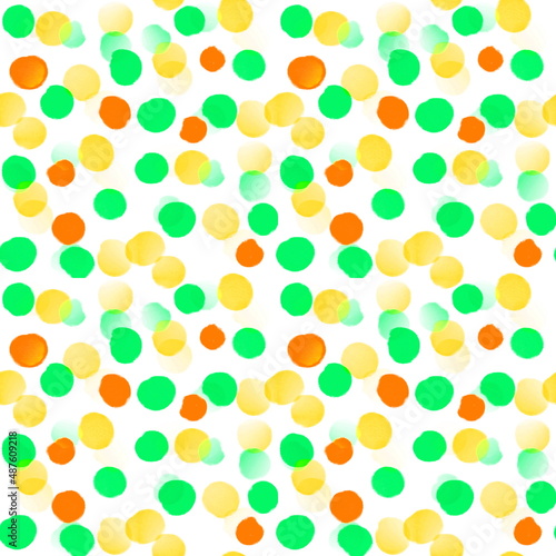 Polka dots watercolor, seamless pattern spotted background
