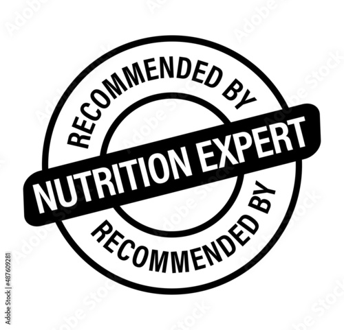 recommended by nutrition expert vector icon. black in color, 