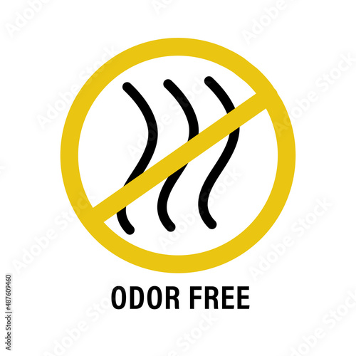 odor-free vector icon. no bad smell abstract.
