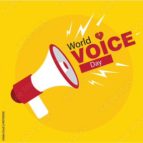 vector graphic of world voice day good for world voice day celebration simple and elegant