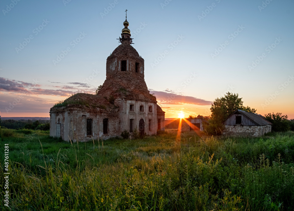 church in the sunrise,old church