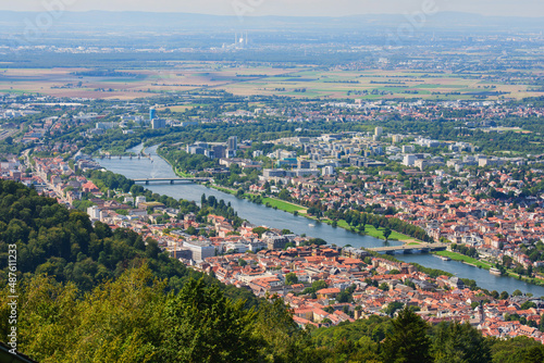 heidelberg - city in germany at the neckar from above © Igor