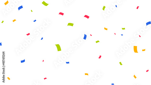 Confetti background. Party festive colorful fallen confetti pieces. Vector illustration
