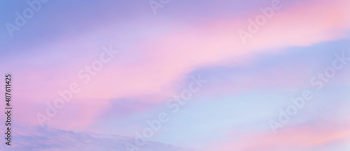 Beautiful soft pastel panorama clouds sky background