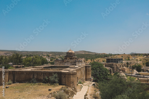 Panoramic View to the Ruins of the Shri Katas Raj Temples, also known as Qila Katas, complex of several Hindu temples in Punjab province, Pakistan