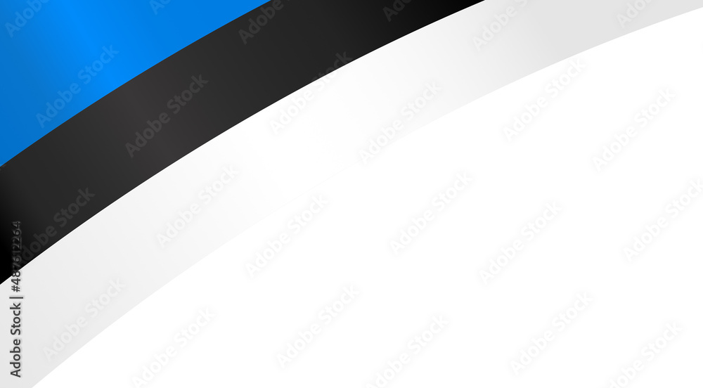 Corner wave Estonia flag  isolated  on png or transparent background,Symbol of Estonia,template for banner,card,advertising ,promote,and business matching country poster, vector illustration