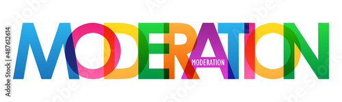 MODERATION colorful vector typography banner