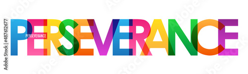 PERSEVERANCE colorful vector typography banner