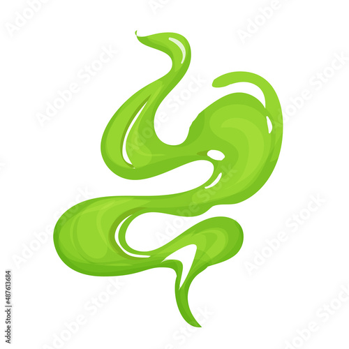 Green smell steam, toxic stink smoke, dust cloud or fart in comic cartoon style isolated on white background. Bad aroma scent.
