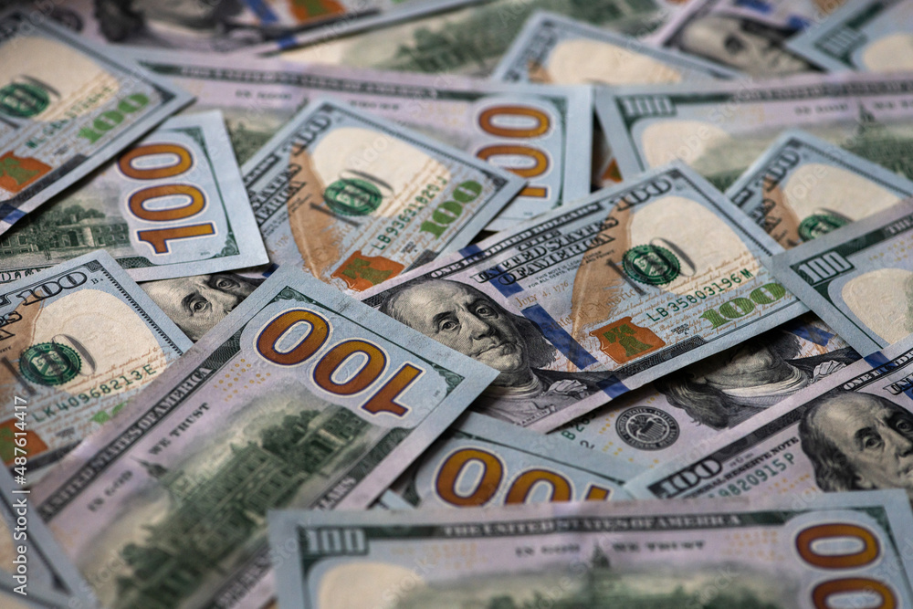 Many banknotes of the United States of America background Many banknotes of the United States of America background