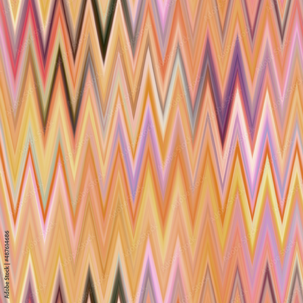 Indonesia space dyed gradient ikat pattern. Seamless colorful variegated zig zag effect. Retro 1970 s fashion fashion print background Indonesia space dyed gradient ikat pattern. Seamless colorful variegated zig zag effect. Retro 1970 s fashion fashion print background
