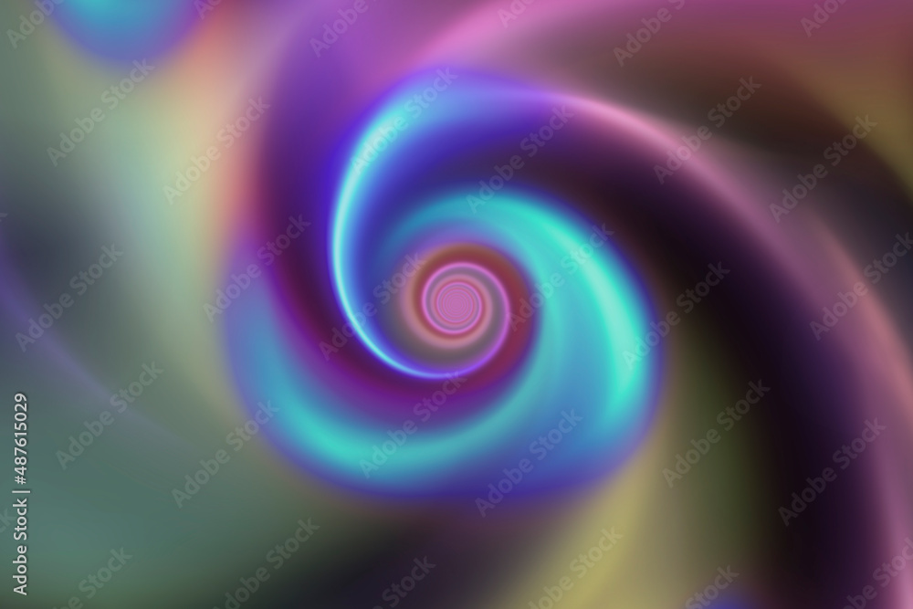 Abstract multicolored background with neon spiral. Abstract multicolored background with neon spiral.