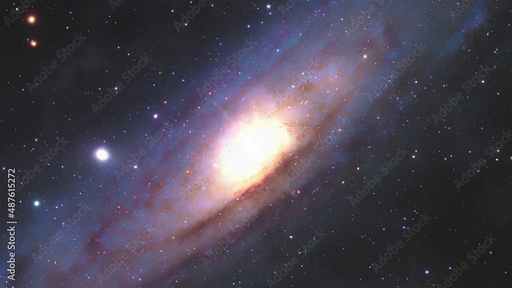 Andromeda galaxy, M31, 3D render animation.
Andromeda galaxy, M31, 3D render animation.