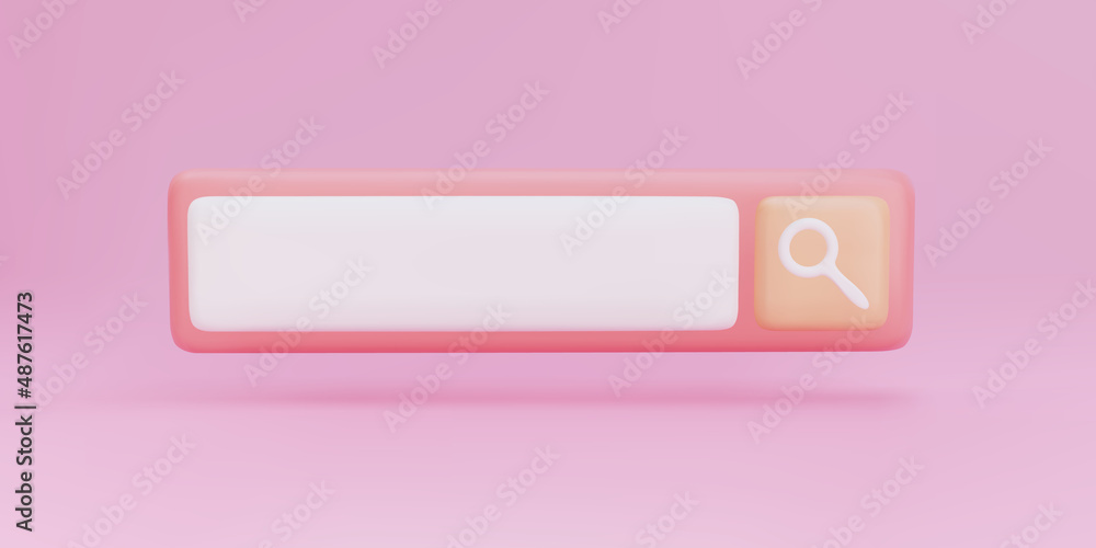 Minimal blank search bar on pink background. web search concept. Vector illustration. Minimal blank search bar on pink background. web search concept. Vector illustration.