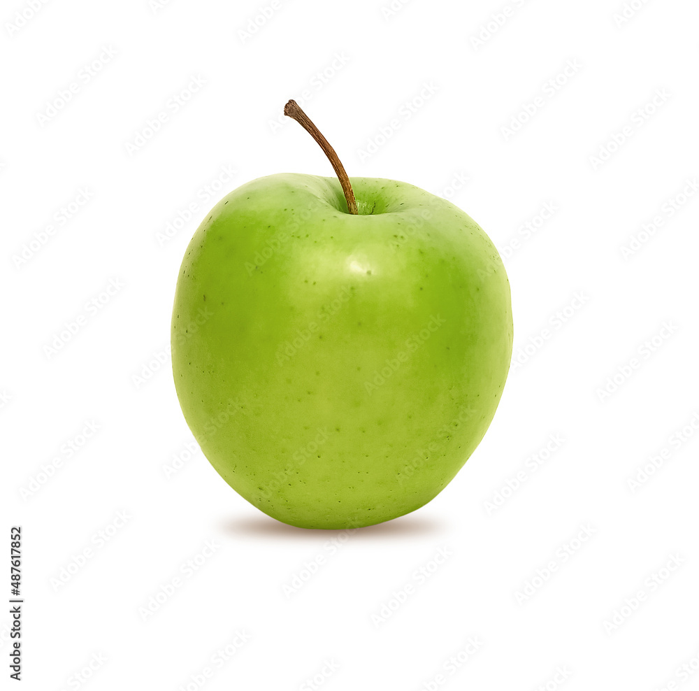 Green juicy apple isolated on white background. Green juicy apple isolated on white background.