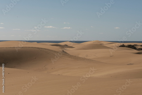 Vista de las dunas de Maspalomas en la isla de Gran Canaria  Espa  a