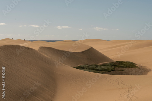 Vista de las dunas de Maspalomas en la isla de Gran Canaria, España