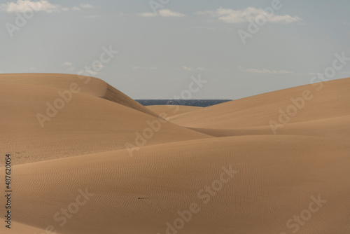 Vista de las dunas de Maspalomas en la isla de Gran Canaria, España