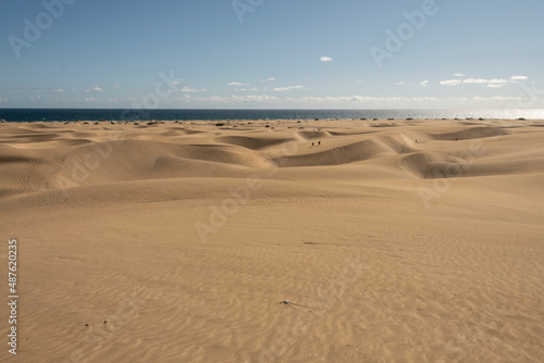 Vista de las dunas de Maspalomas en la isla de Gran Canaria, España photo