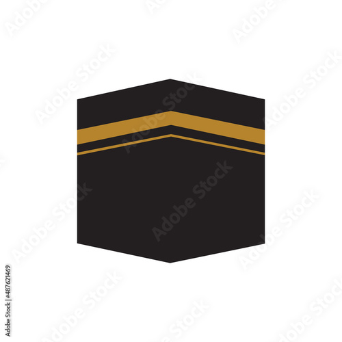 The Holy Kaba sign vector illustraion. Kaaba icon design, hajj symbol