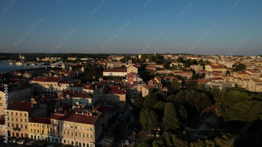 cinematic and dramatic aerial view of the autumn city with clouds in the sky cinematic and dramatic aerial view of the autumn city with clouds in the sky