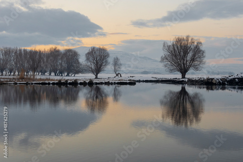 Sultan Reeds view during sunset in Kayseri Province of Turkey