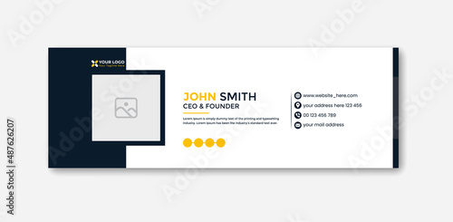 Professional Email Signature Template Modern and Minimal Layout.