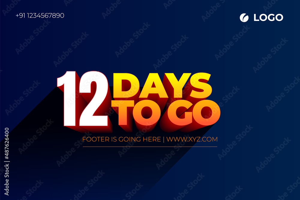 twelve days Left, 12 days to go.
3D Vector typographic design.
days countdown. twelve days to go.
sale price offer, 12 days only. twelve days Left, 12 days to go.
3D Vector typographic design.
days countdown. twelve days to go.
sale price offer, 12 days only.