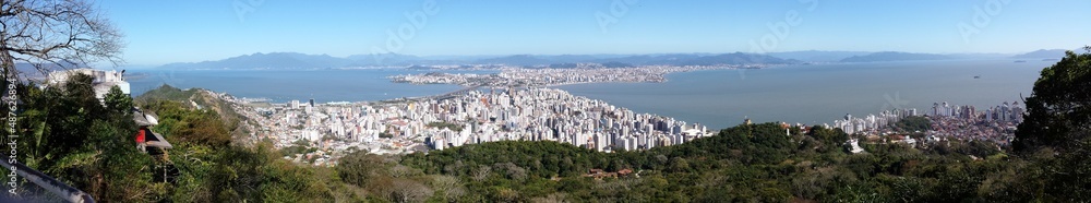 view from the top of the mountain Florianópolis Floripa Centro Downtown