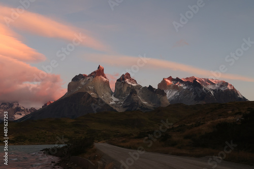 Sunrise at Torres del Paine National Park, Chile