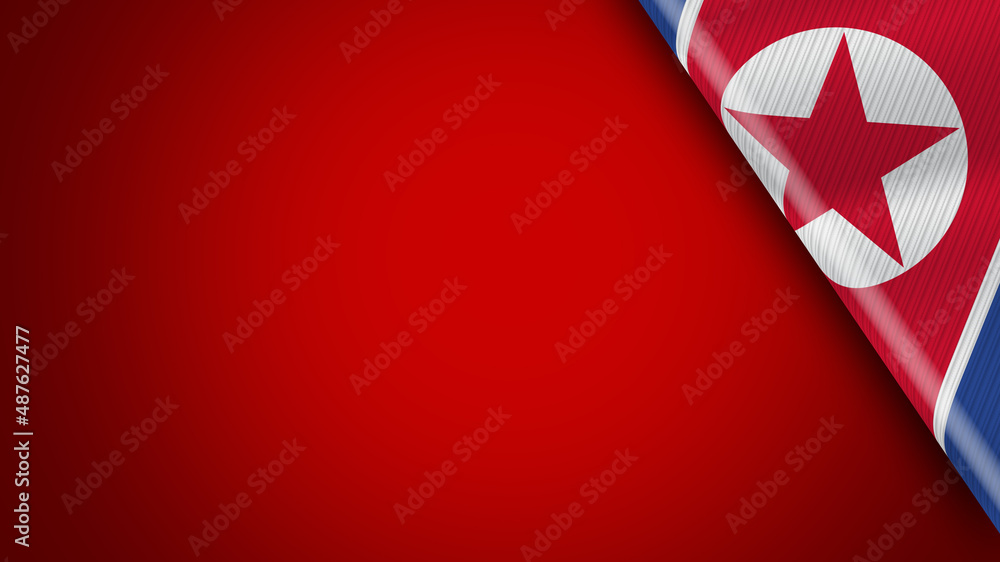 North Korea and Red Background – 3D Illustration North Korea and Red Background – 3D Illustration