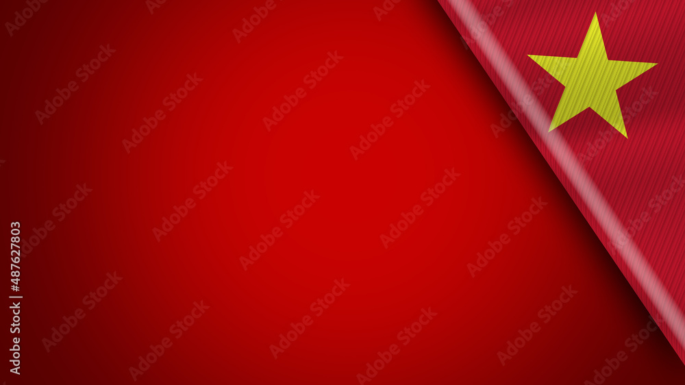 Vietnam and Red Background – 3D Illustration Vietnam and Red Background – 3D Illustration