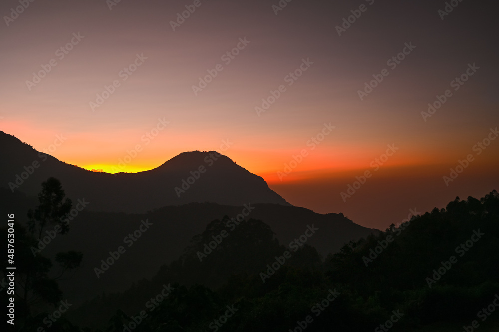 Sunrise over the mountain Sunrise over the mountain