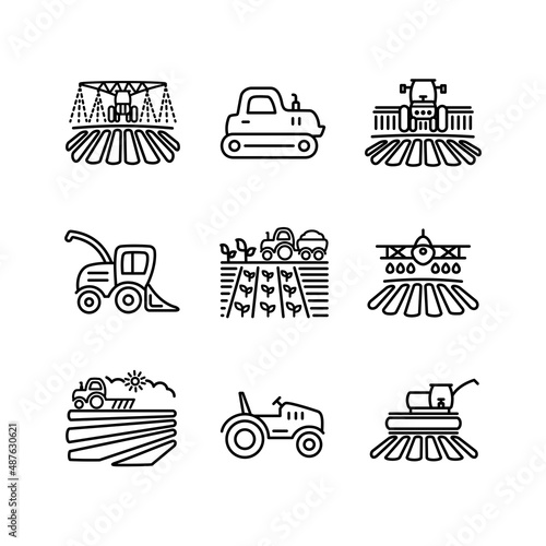 Farm Field icon. Agriculture transport sign