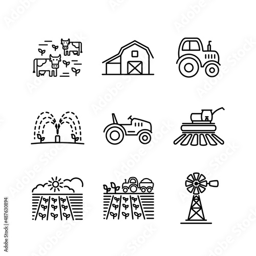 Farm Field icon. Agriculture sign