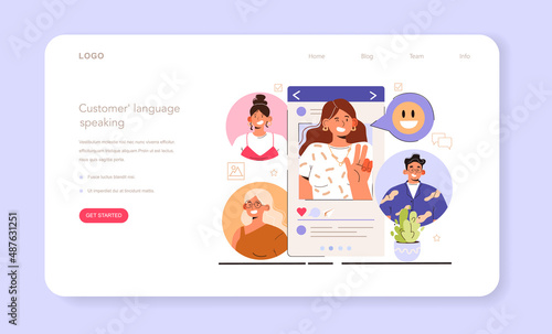 Customer' language speaking. Social media content manager guidance