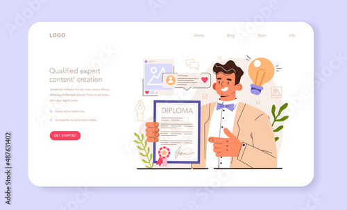 Qualified expert content' creation. Social media content manager guidance