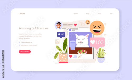 Amusing publication. Content strategy development. Social media content