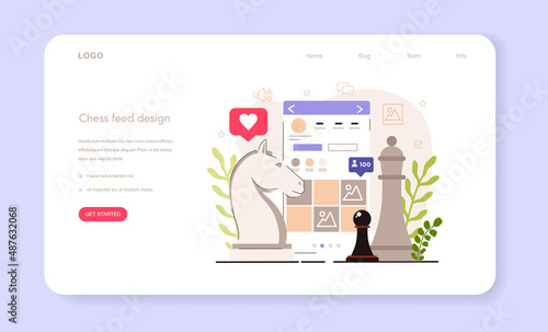 Chess feed design. Content strategy development. Social media content