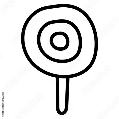 Linear design icon of lollipop

